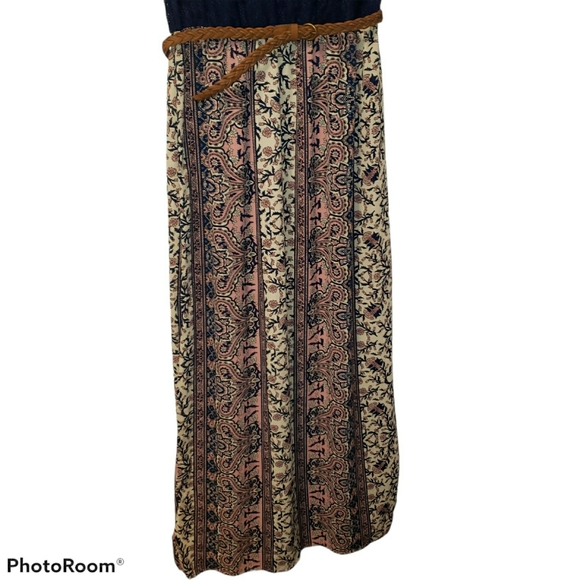 Espresso bohemian maxi w/belt - Picture 2 of 3